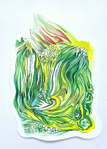 gouaches and crayon on paper - janv. 2025 - CHU Nîmes (F)